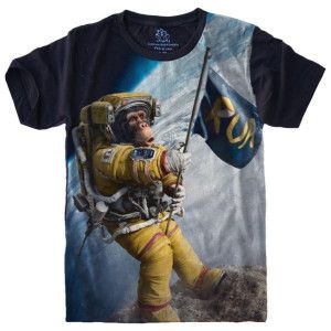 Camiseta Astronauta Macaco Monkey S-506