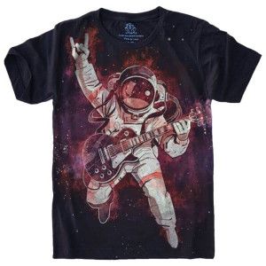 Camiseta Astronauta Rock Guitarra S-446