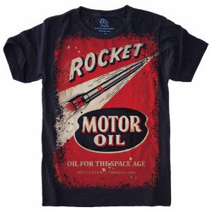 Camiseta Vintage ROCKET Motor Oil S-598
