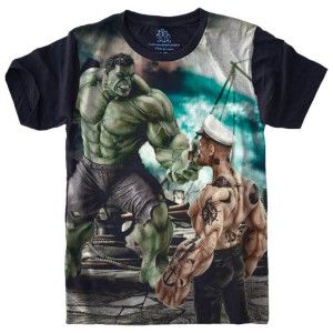 Camiseta Hulk x Popeye S-443