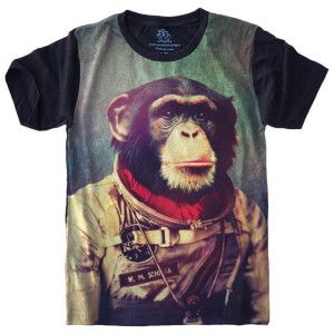 Camiseta Macaco Astronauta Chipanze S-436