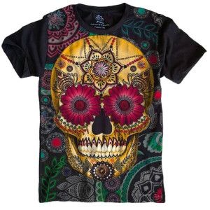 Camiseta Caveira Mexicana Skull S-428