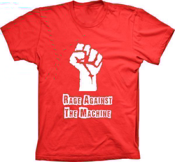 RAGE AGAINST THE MACHINE XL レッド camiseta-rage-against-the-