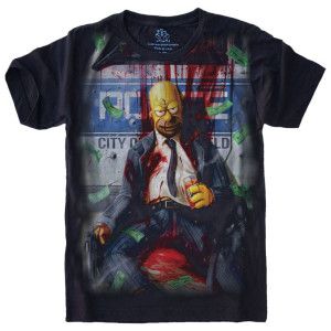 Camiseta Homer Simpson Thug Life S-316
