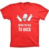 Camiseta Homer Simpson Never too old to Rock