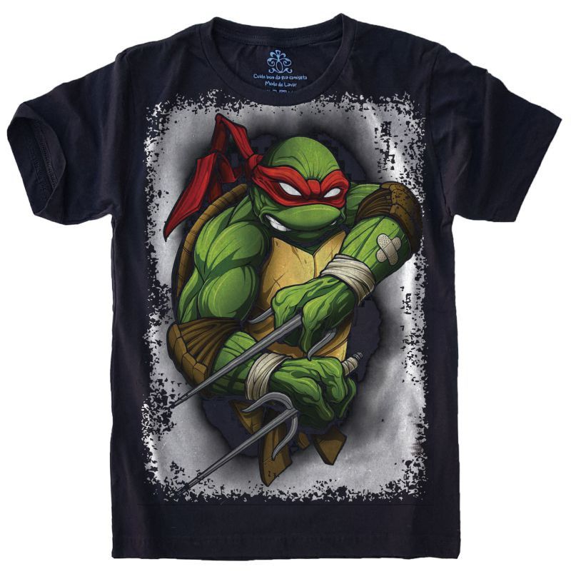 Camiseta Tartarugas Ninjas Desenho Filme 100% Algodão Camisa
