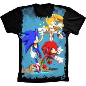 Camiseta Sonic Tails Knuckles