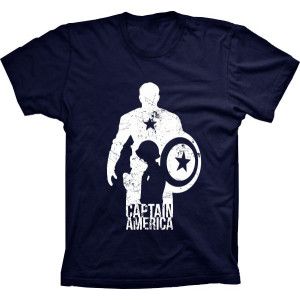 Camiseta Capitão América Silhueta